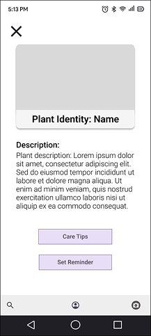 Android Identity Wireframe