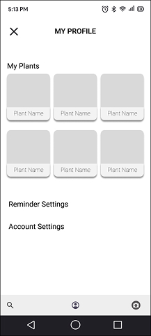 Android Profile Wireframe