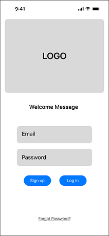 iOS Login Wireframe