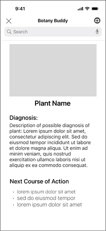 iOS Results Wireframe