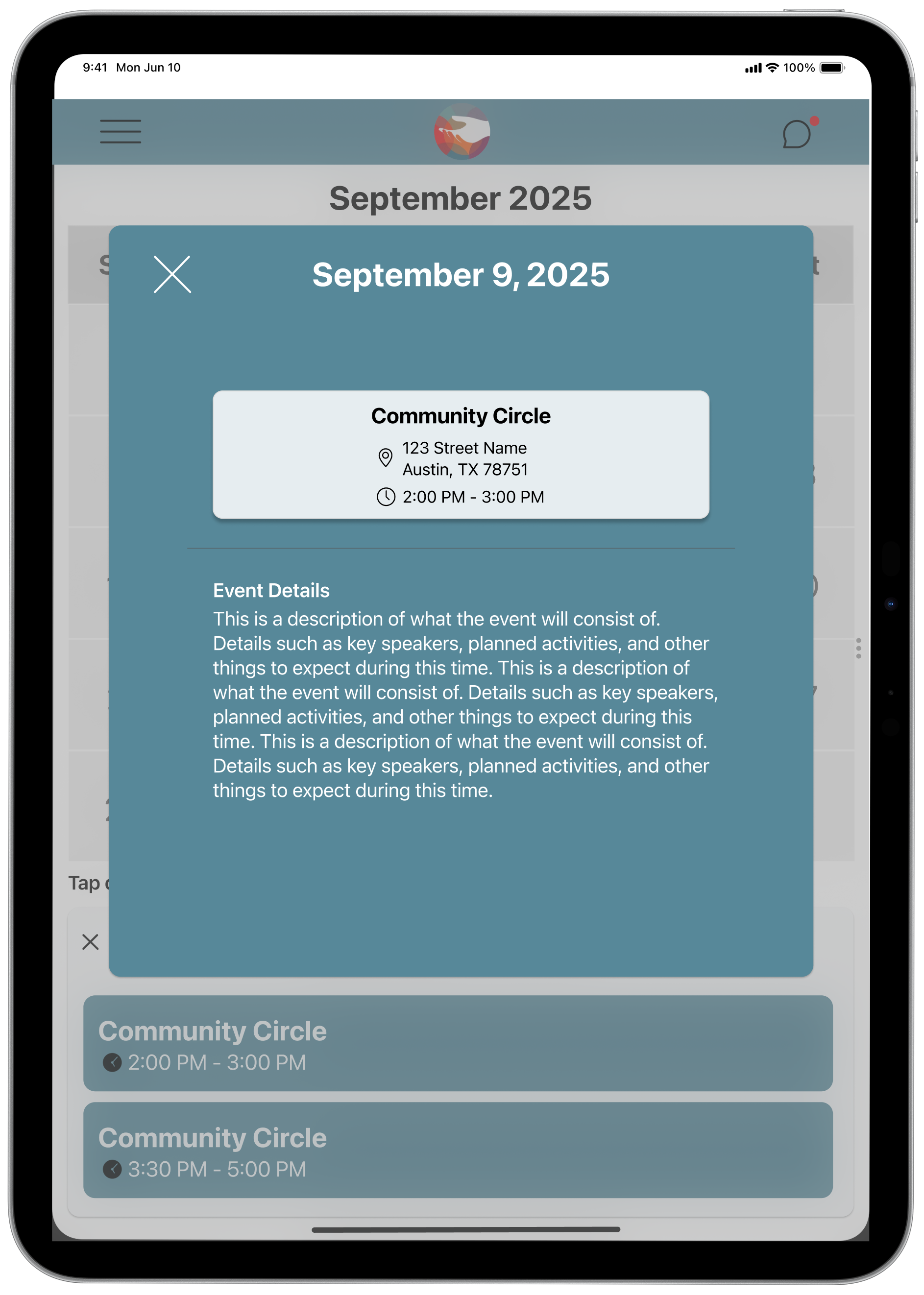 Life Anew Calendar Date iPad