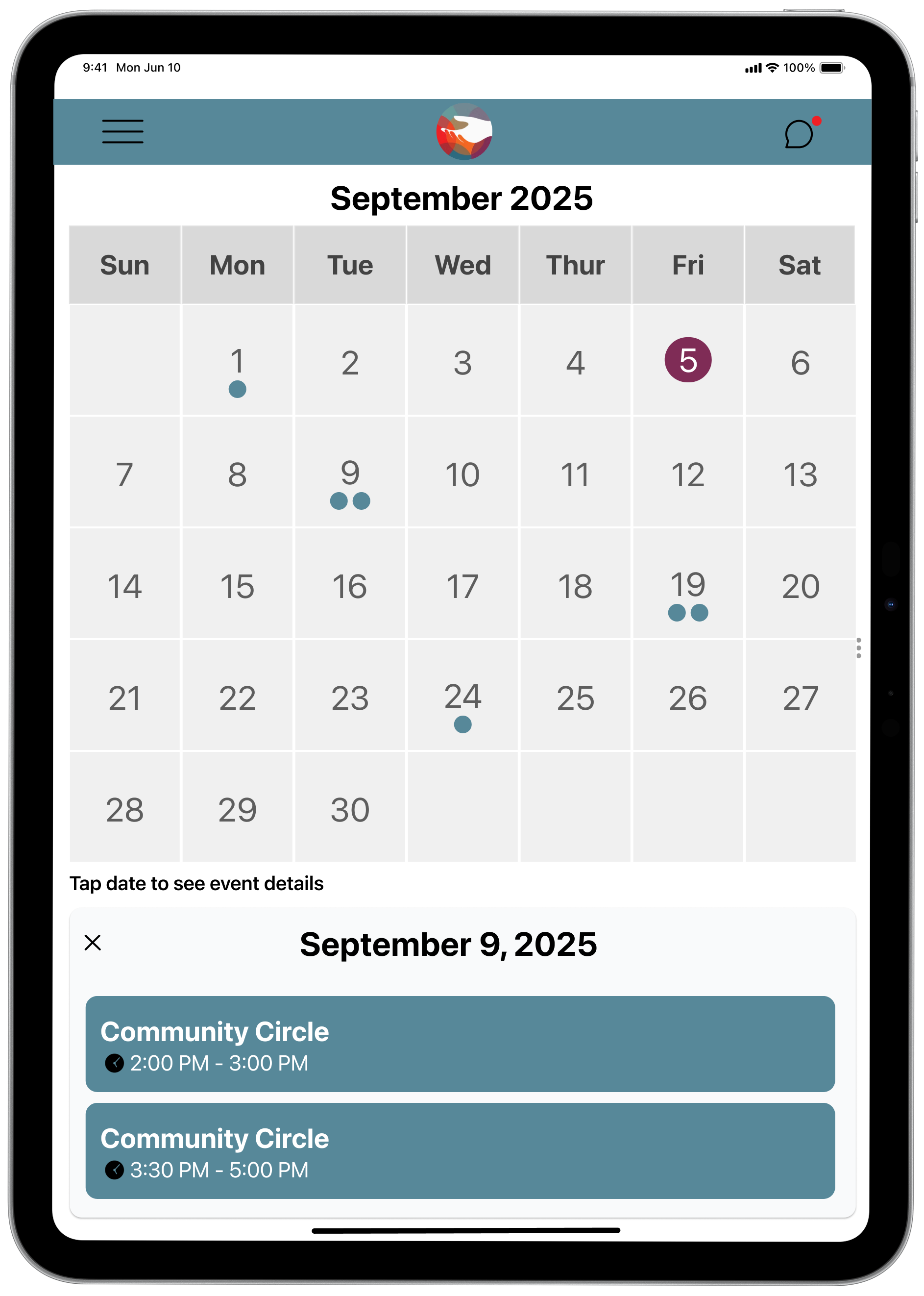 Life Anew Calendar iPad