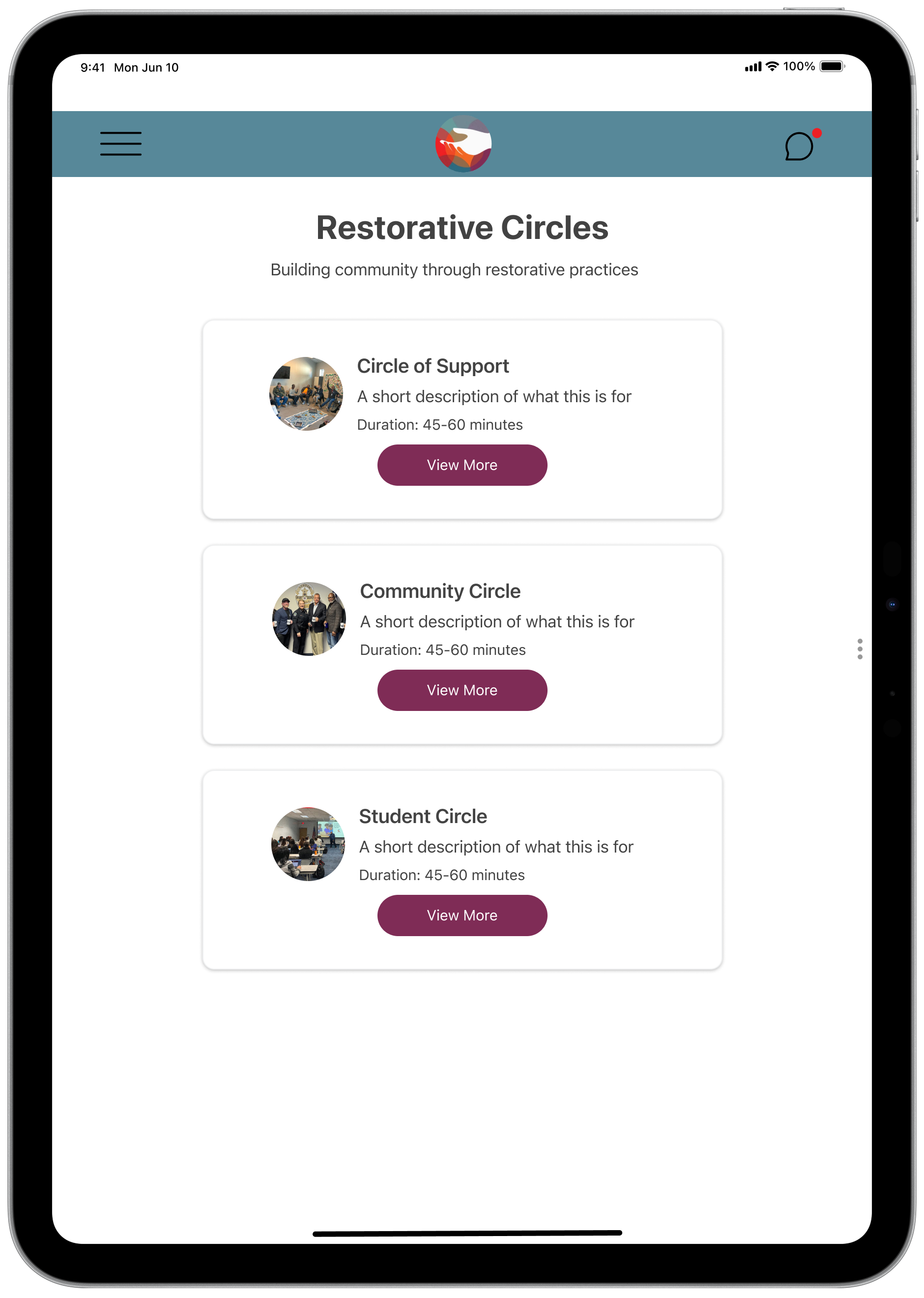 Life Anew Circles iPad