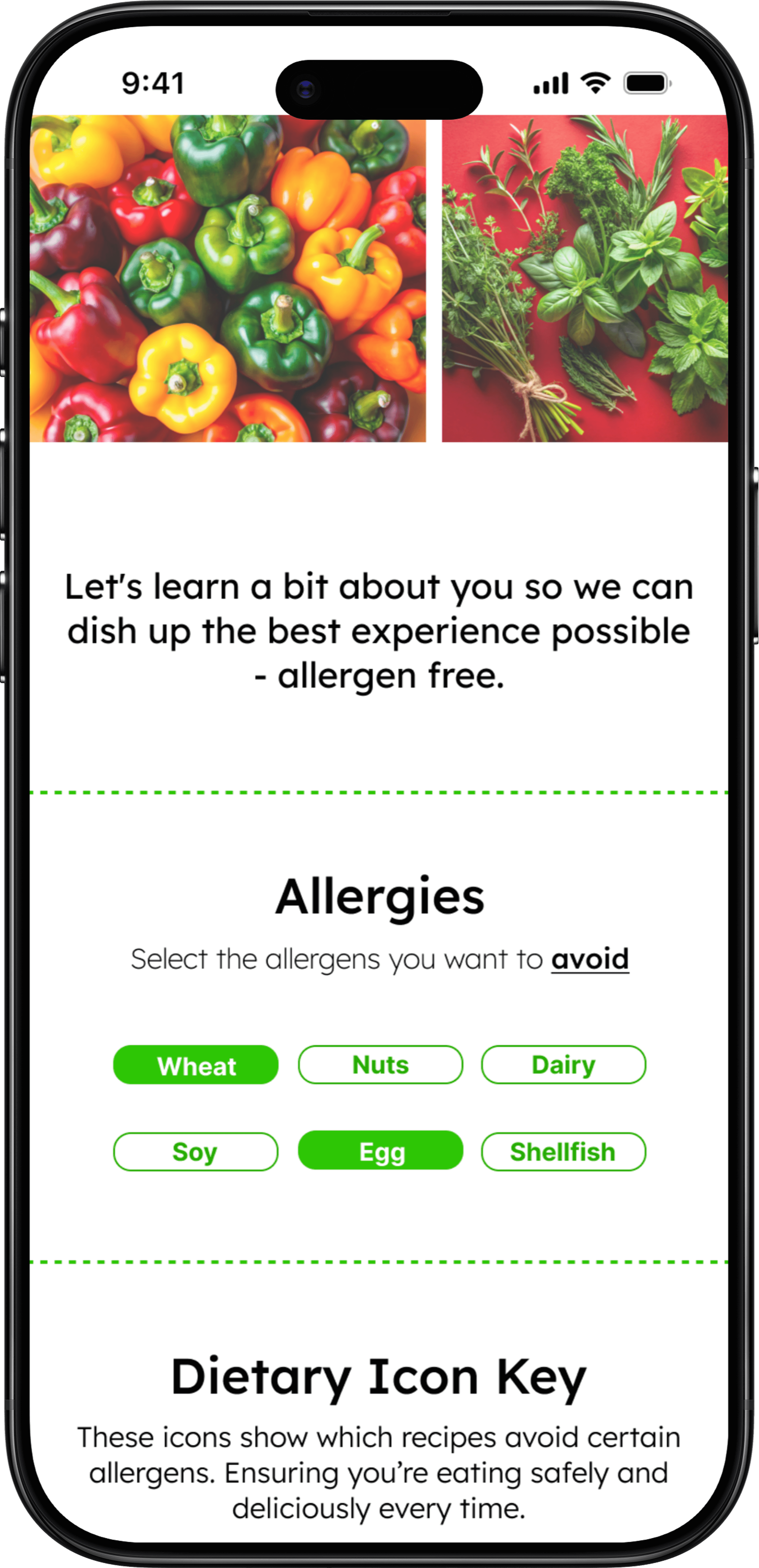 Allergen Setup