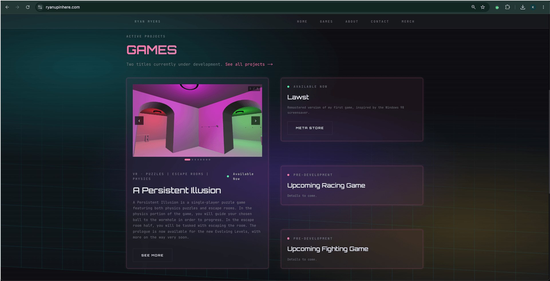 Desktop Games Page - Ryan Up In Here